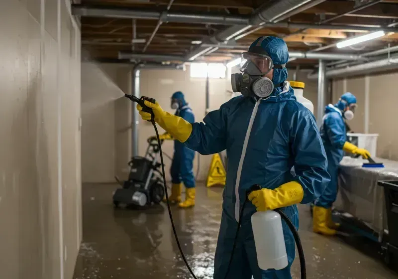 Basement Sanitization and Antimicrobial Treatment process in Wynne, AR